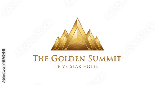Luxury Golden Crown Logo for Premium Brand or Hotel Identity