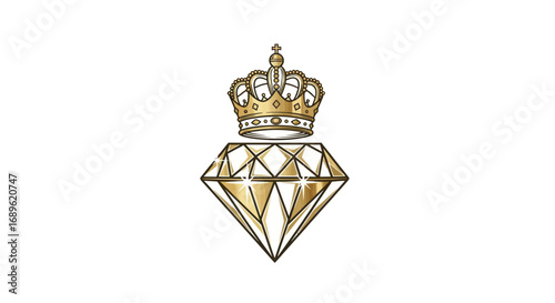 Luxury Golden Crown Logo for Premium Brand or Hotel Identity
