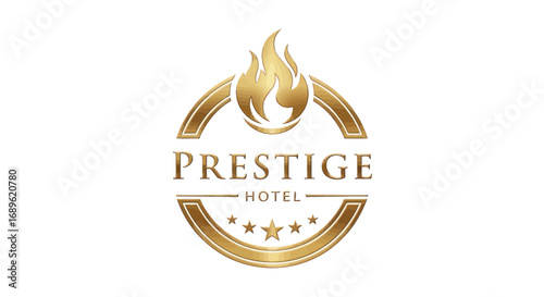 Luxury Golden Crown Logo for Premium Brand or Hotel Identity