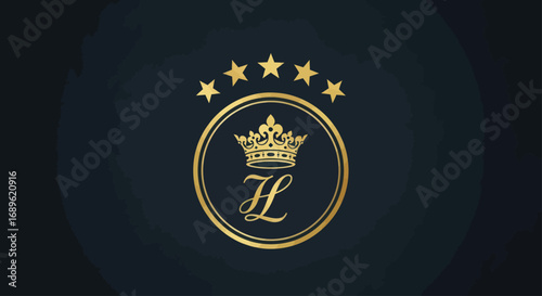 Luxury Golden Crown Logo for Premium Brand or Hotel Identity