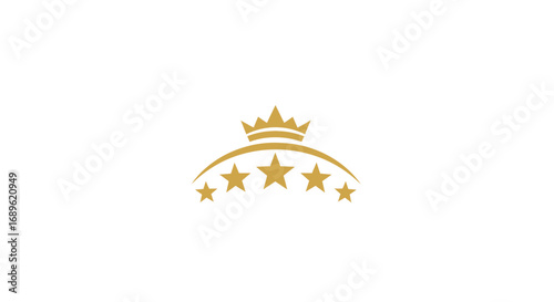 Luxury Golden Crown Logo for Premium Brand or Hotel Identity