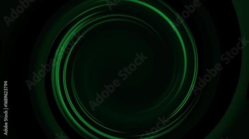 Abstract Green glowing energy tunnel in space, energy hole, vortex energy flow. Speed of blue light, neon glowing rays in motion.  green abstract background