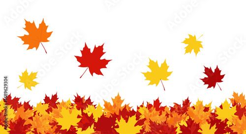 Autumn's Embrace Two Worlds of Maple Leaves in Vibrant Hues 
