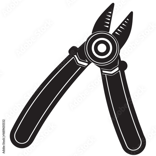 Industrial cable cutter tool illustration for design projects