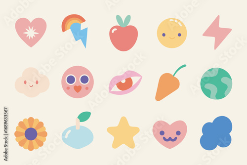 Playful pastel color collection for creative designs