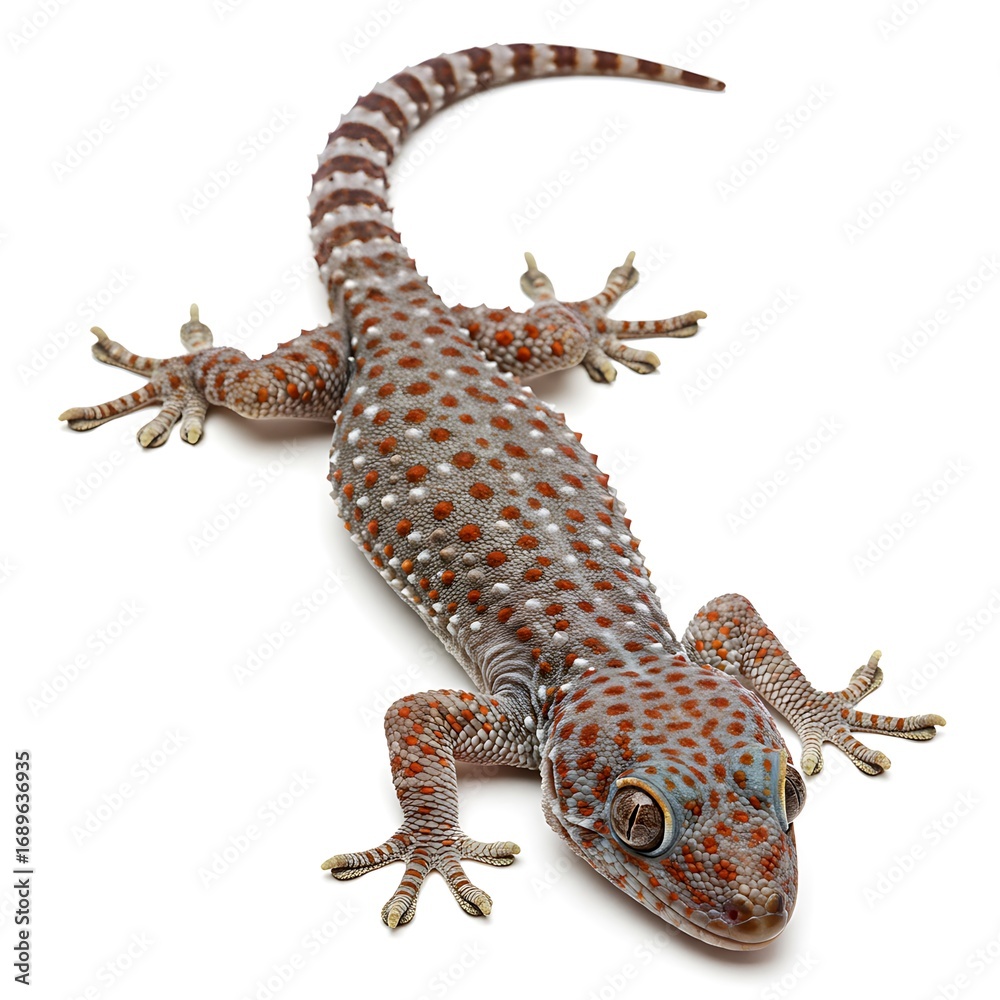 Naklejka premium Tokay Gecko (Gekko gecko) isolated on white background | High-Quality Stock Image