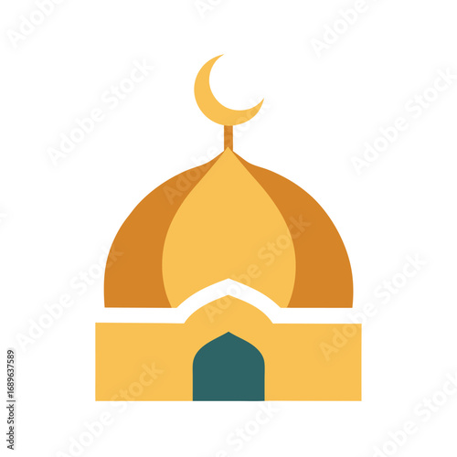 Abstract Minimal Mosque Dome Vector Art  