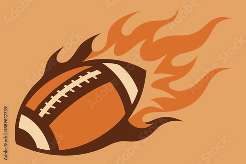 American football player illustration dynamic action pose