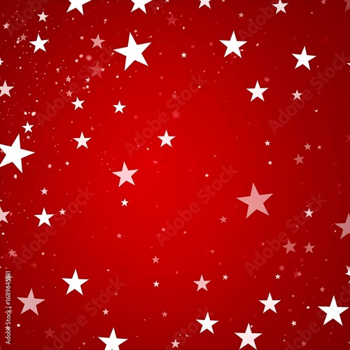 Red background with many white stars