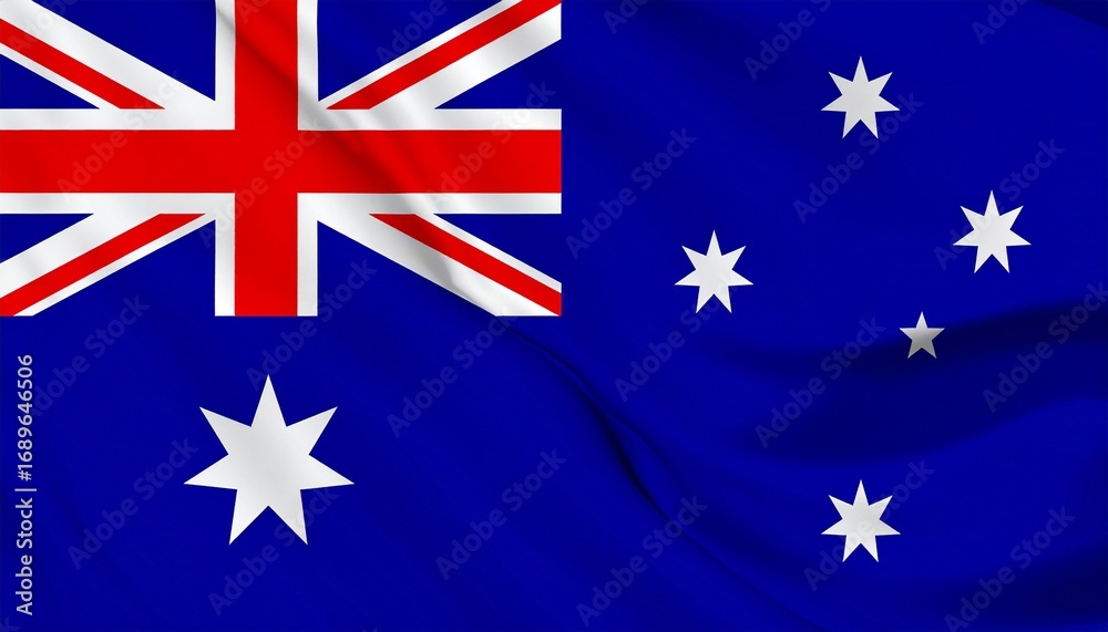 Fototapeta premium Waving Flag of Australia 