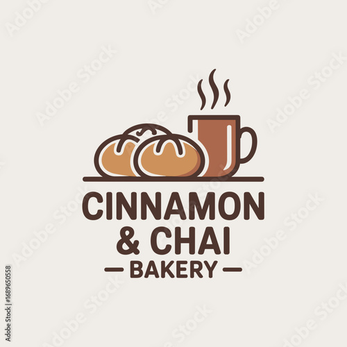 Cinnamon and Chai Bakery Logo Design