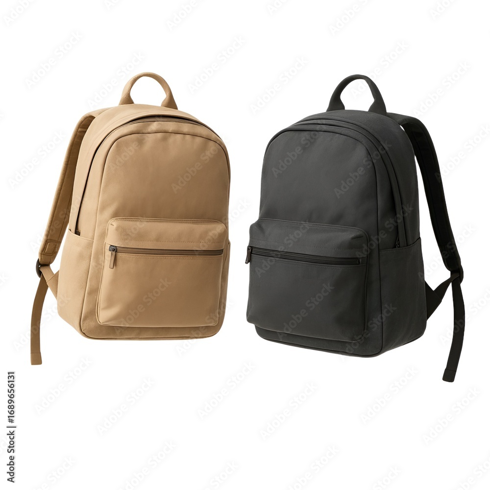 Naklejka premium Backpacks Isolated on White Background