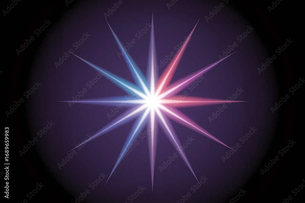 Fototapeta premium Stunning light burst with vibrant hues radiating energy and captivating modern designs beautifully displayed