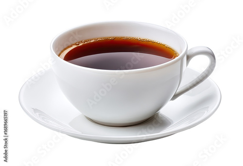 Wallpaper Mural White ceramic teacup filled with dark, rich liquid Torontodigital.ca