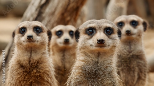 Wallpaper Mural Meerkats posing together in natural environment Torontodigital.ca