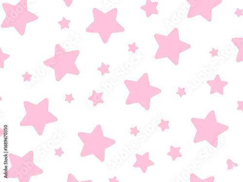 Seamless pattern of delicate light pink stars on a soft background