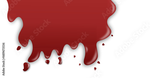 An illustration showing a red fluid streaming like blood