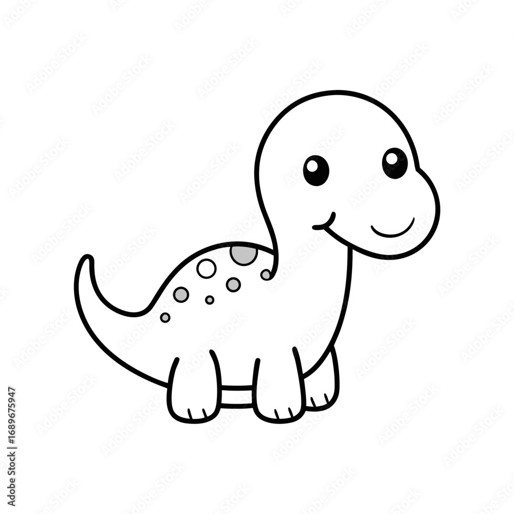 Fototapeta premium cute dinosaur coloring cover for children