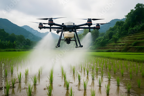 Smart Drone Management in Rice Fields