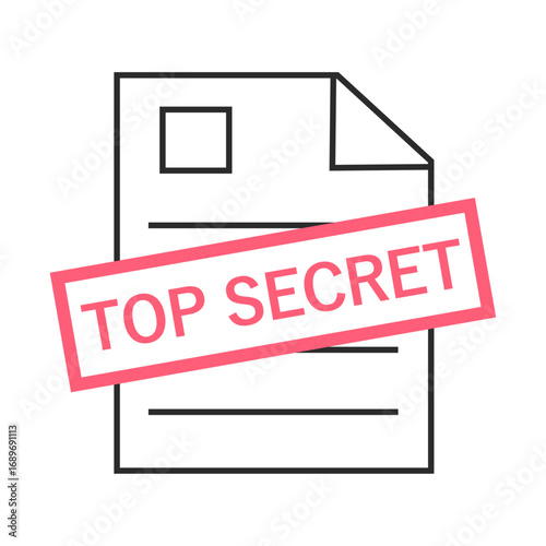 Top Secret、極秘ファイル、機密文書、情報セキュリティのイラスト コピー