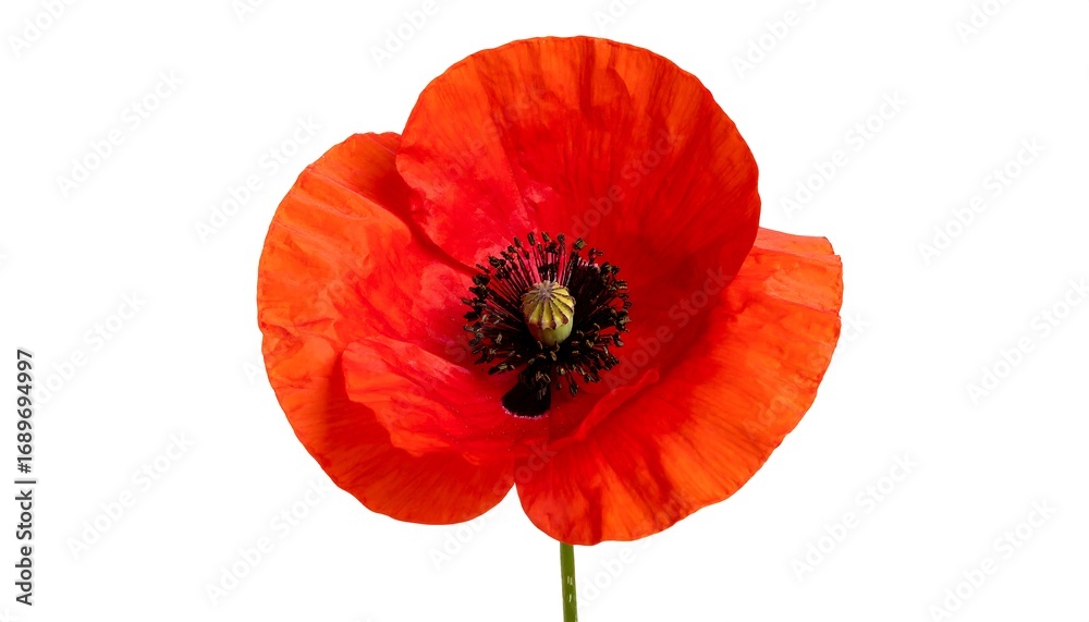 Fototapeta premium Vibrant red poppy, close-up