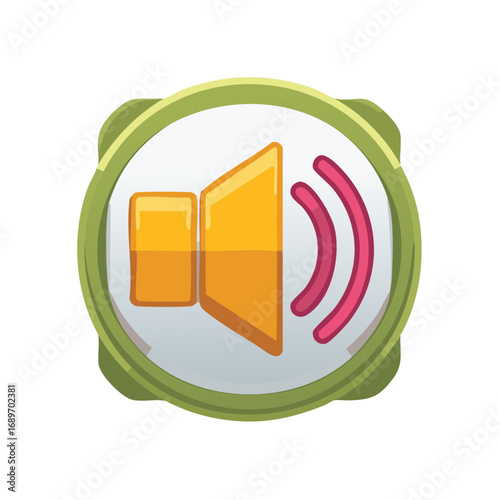 Stylized Speaker Icon with Sound Waves Indicating Audio Volume or Communication