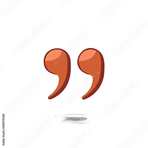 Quotation marks emphasizing a quote or dialogue in communication