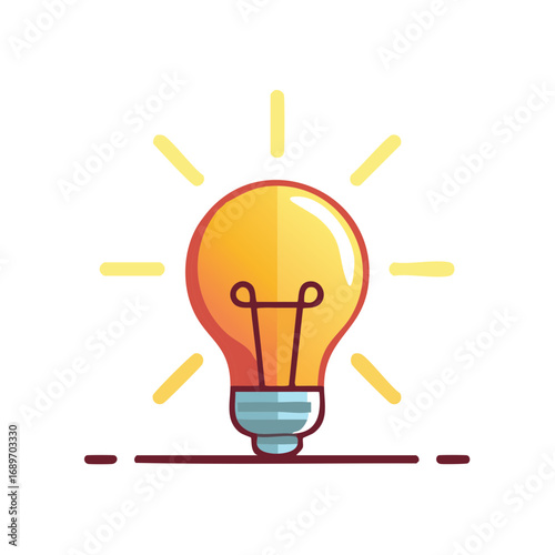 Stylized Lightbulb Idea Sparks of Innovation Creative Solution Concept Design Icon