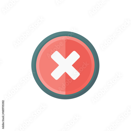 Red circle icon with white cross mark symbolizing error deletion or cancellation