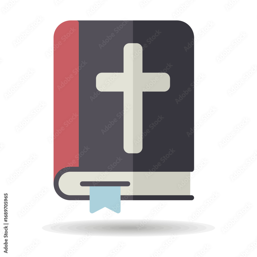 Obraz premium Holy bible wedding isolated vector icon