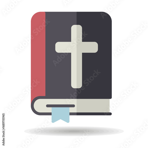 Holy bible wedding isolated vector icon