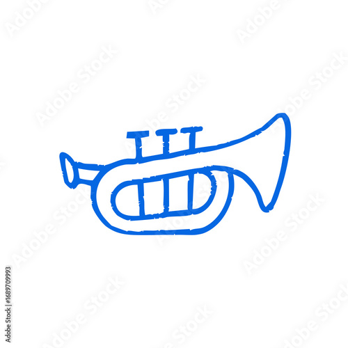 Blue cartoon sack tied with a dollar sign