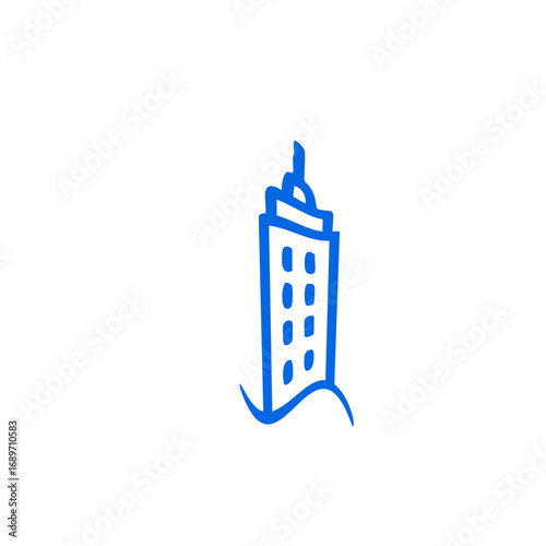 Blue coin with stylized cent symbol