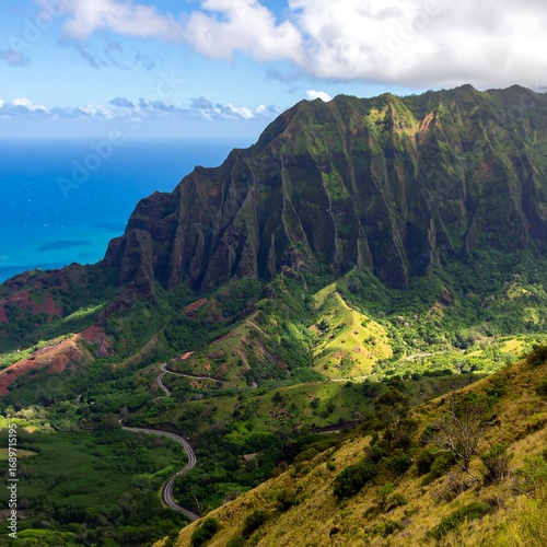 Lush mountain valley