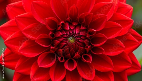 Close-up of a vibrant red dahlia