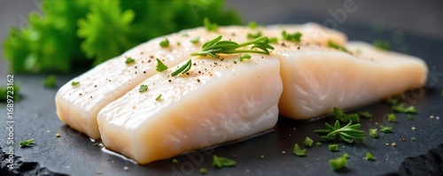 Fresh, flaky, white filet of fish, ready for cooking  Perfect for grilling, baking, or pan-frying  Delicious and healthy seafood option ,  tender,  tilapia
