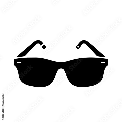 Stylish black sunglasses icon offering modern protection and fashionable flair for any look