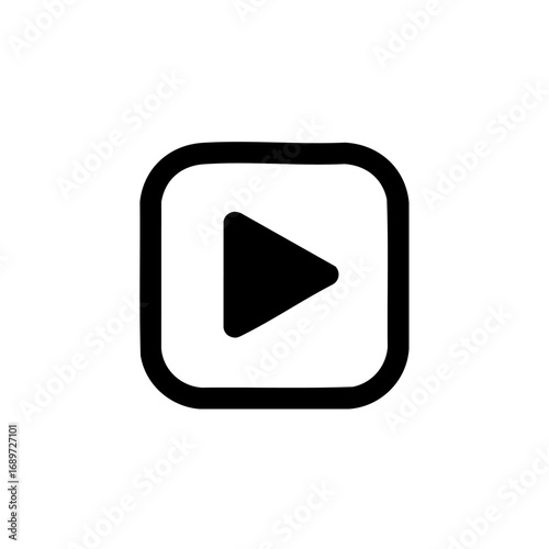 Start playing your content now with this classic black play button icon symbolizing action and engagement
