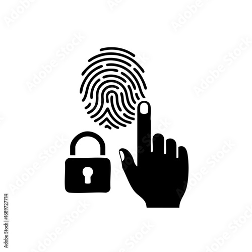 Unlock secure access with fingerprint scan, ensuring data protection and digital identity verification for modern safety.