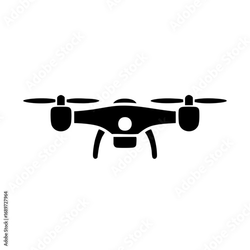 Sleek modern drone icon for aerial photography and technology concepts