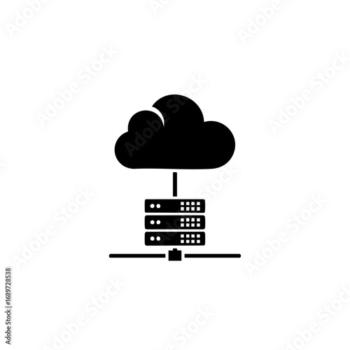 Modern cloud server network concept for secure data storage and IT solutions