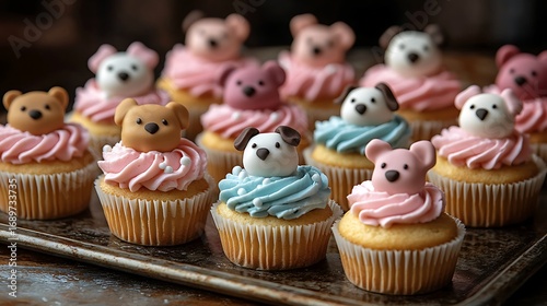 Cupcakes bear dog fondant treat wallpaper