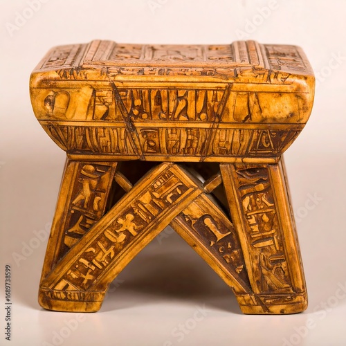 Ornate, carved stool