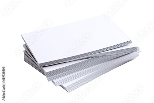 Stack of blank white paper sheets