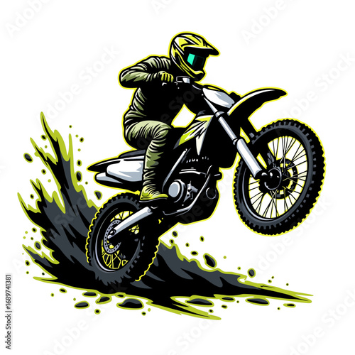 Dirt Biker Mascot Logo
