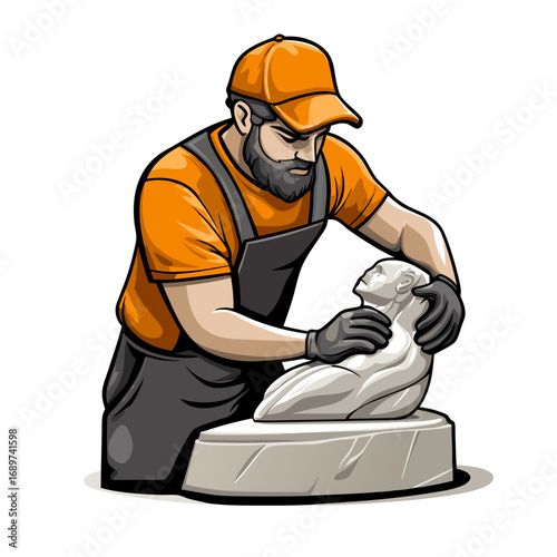Sculptor Mascot Logo
