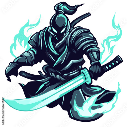 Hooded Ninja Mascot Logo