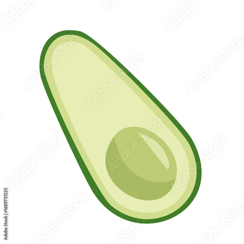 Vibrant avocado half with smooth pit, perfect for healthy eating and culinary inspiration