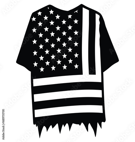 Oversized streetwear t shirt with bold graffiti style letter u design