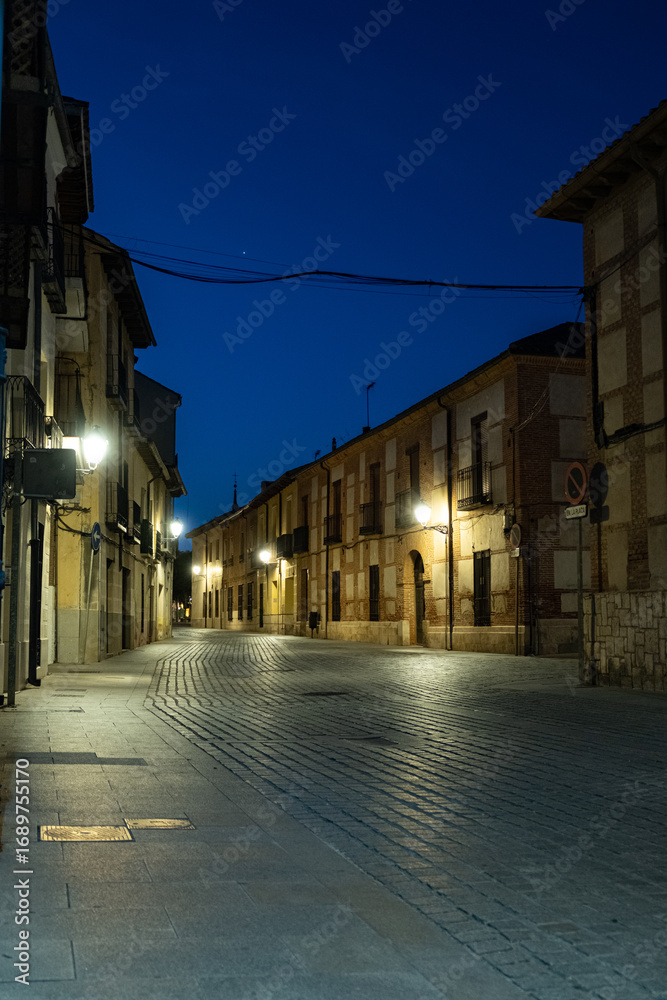 Fototapeta premium World Heritage City Madrid in Alcala de Henares. by night
